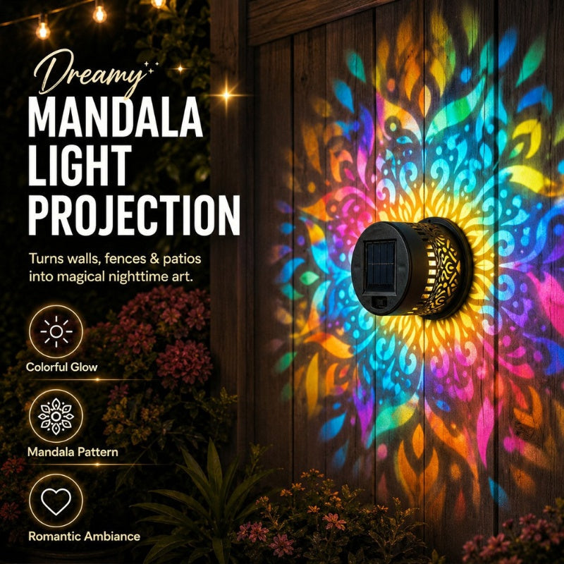 Vibrant Multi-Color Mandala Solar Fence Lights ?C IP65 Waterproof Sunflower Wall Sconce for Garden Holiday Decor - Image 2