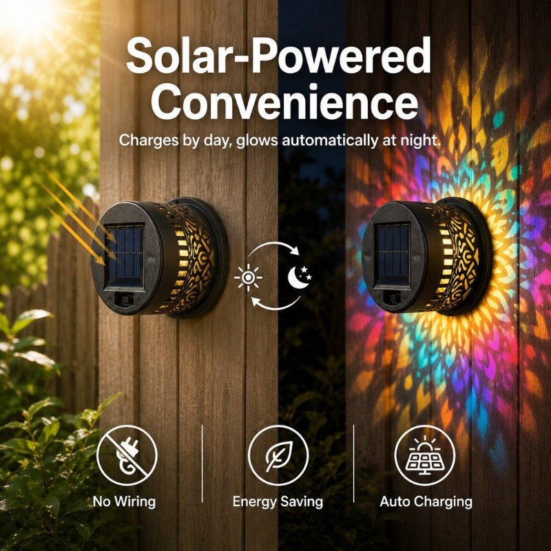 Vibrant Multi-Color Mandala Solar Fence Lights ?C IP65 Waterproof Sunflower Wall Sconce for Garden Holiday Decor - Image 5