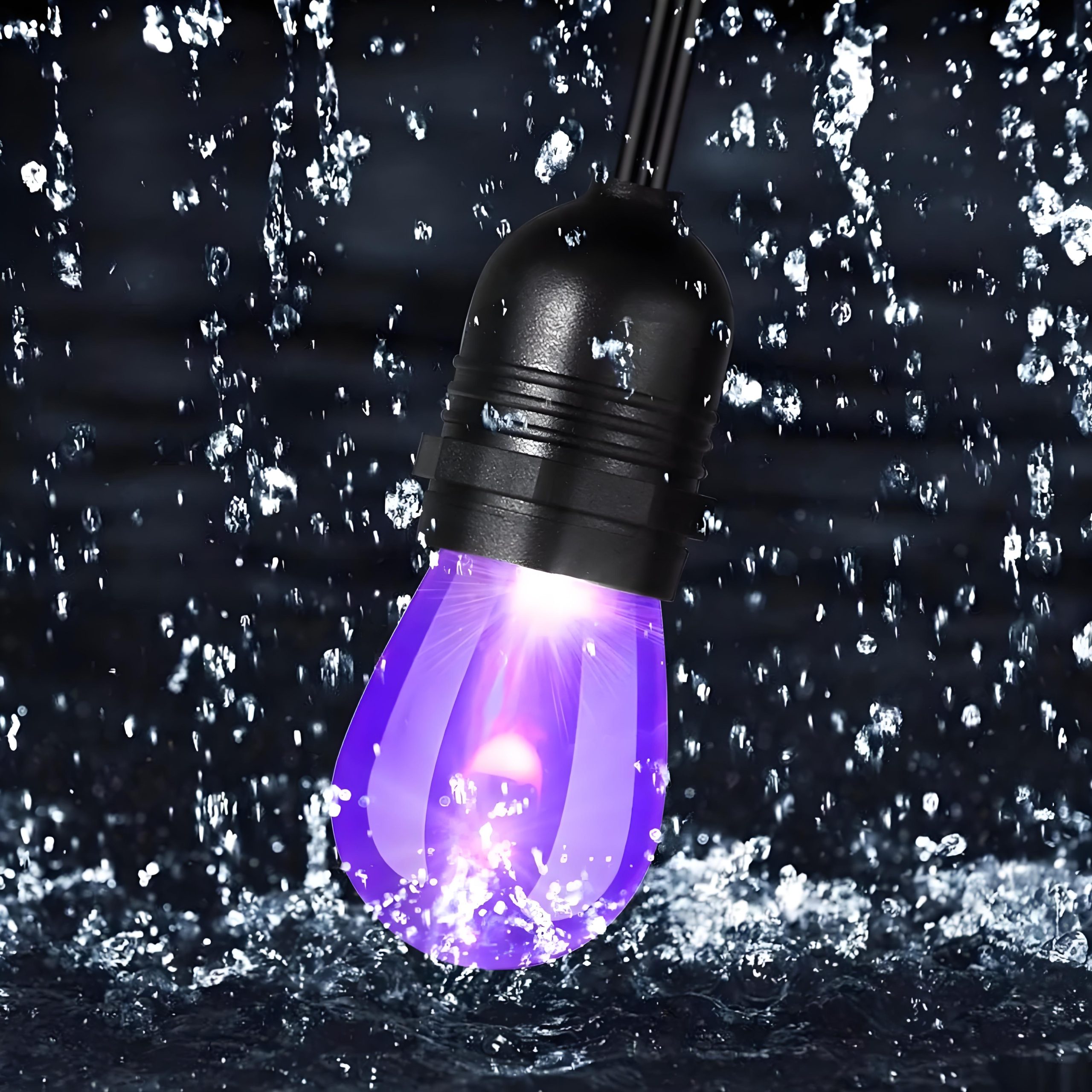 S14 Solar Powered Chasing String Lights RGB Color Changing Bulbs with Remote & 8 Lighting Modes. Waterproof Outdoor Patio Lights for Garden & Christmas Decor