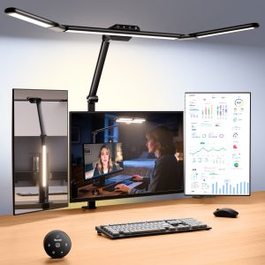 Quntis 3-Stage Foldable Desk Lamp Studio 82 cm (32.3 inch) Black. Luxury Dual Control Smart Radar Motion Sensor. High CRI Eye Care Multi Scene Task Lamp For Professional Workspace