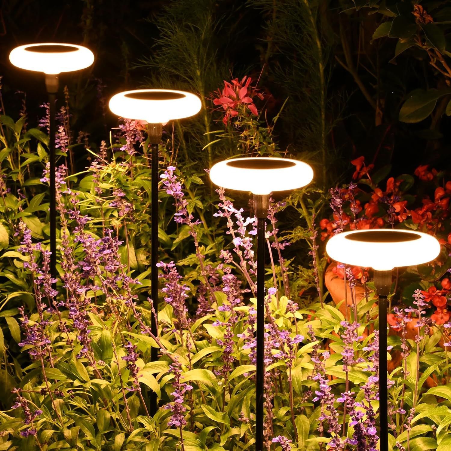 Solar UFO High-Pole Swaying Garden Lights - Outdoor Decorative Landscape Stakes. Wind-Dancing Firefly Solar Pathway Lights for Yard. Patio. Pathway. and Lawn Decor - Image 3