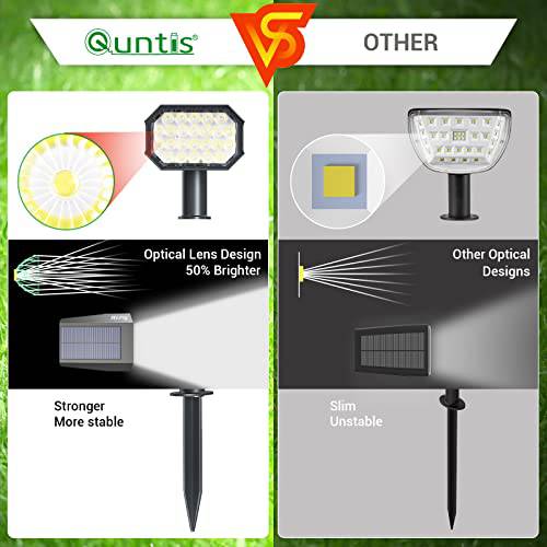 Quntis Cold White Solar Spotlights. 2 in 1 Adjustable Landscape Lighting. IP65 Waterproof LED Wall and Ground Lights for Garden - Image 9