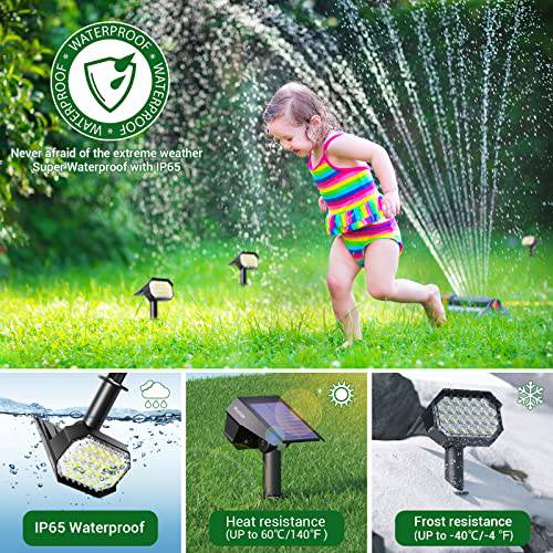 Quntis Cold White Solar Spotlights. 2 in 1 Adjustable Landscape Lighting. IP65 Waterproof LED Wall and Ground Lights for Garden - Image 7