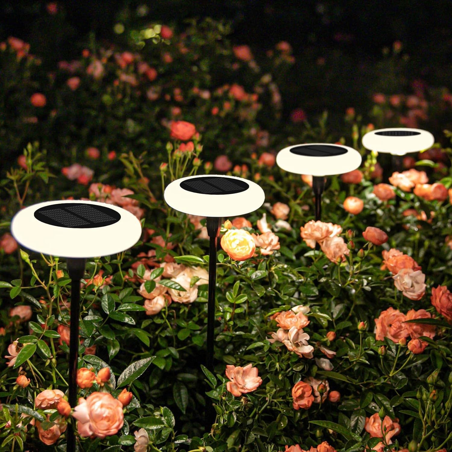 Solar UFO High-Pole Swaying Garden Lights - Outdoor Decorative Landscape Stakes. Wind-Dancing Firefly Solar Pathway Lights for Yard. Patio. Pathway. and Lawn Decor - Image 4