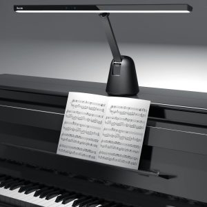 Quntis Piano Light Studio 60 cm (23.6 inch) Black. Max 12W Professional Eye Caring Lamp with Smart Auto-Dimming Sensor