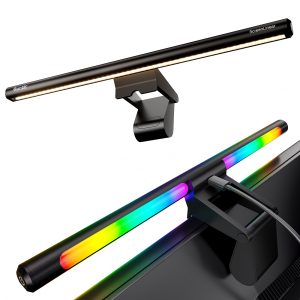 Quntis Monitor Light Bar IM 40 cm (15.7 inch) Black - RGB Dimmable Screenbar. USB Powered Eye-Care Task Light for Computer Monitor