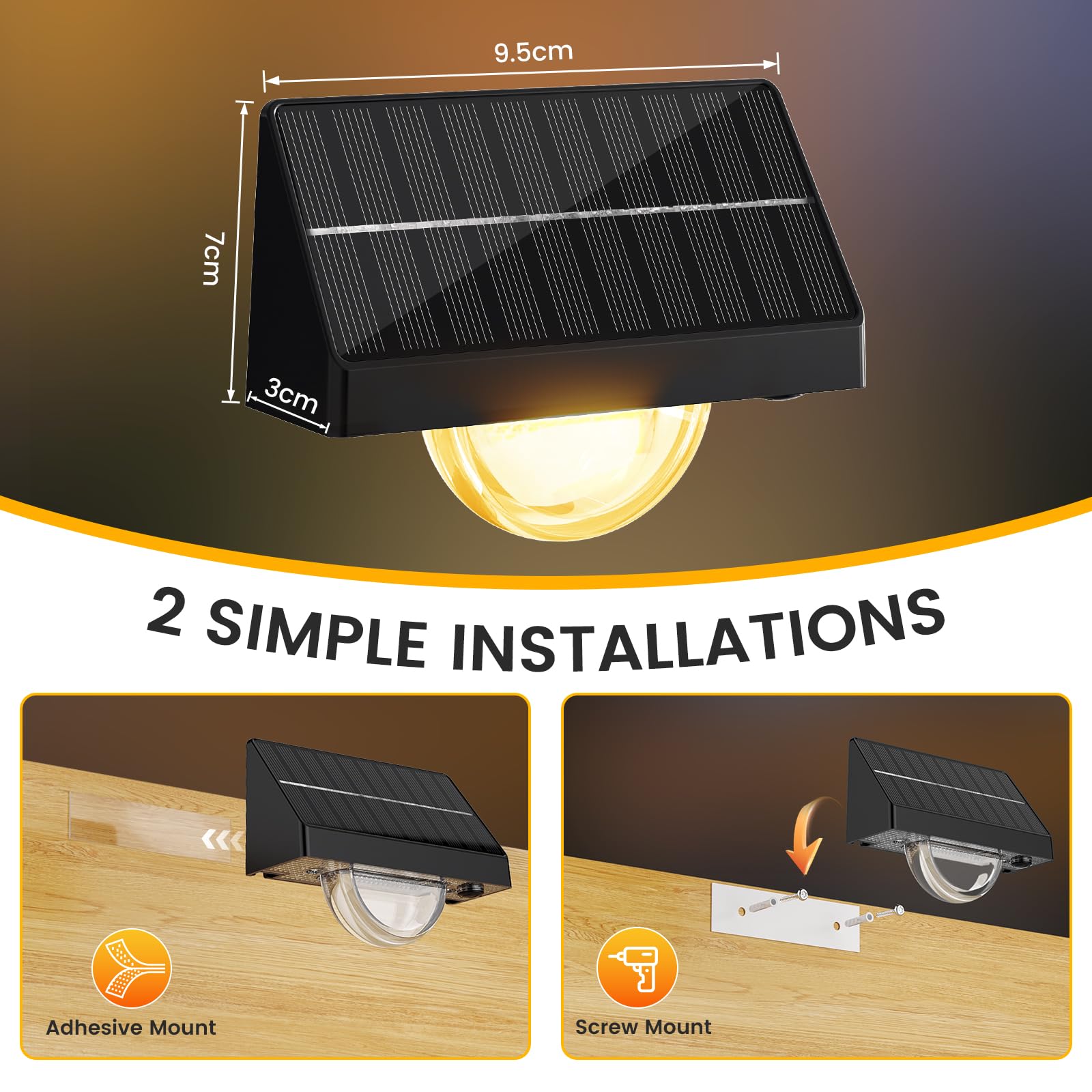 Quntis RGBWW Solar Step Lights. 10 Color Mode IP65 Waterproof Professional Lighting for Outdoor Stairs and Steps - Image 7