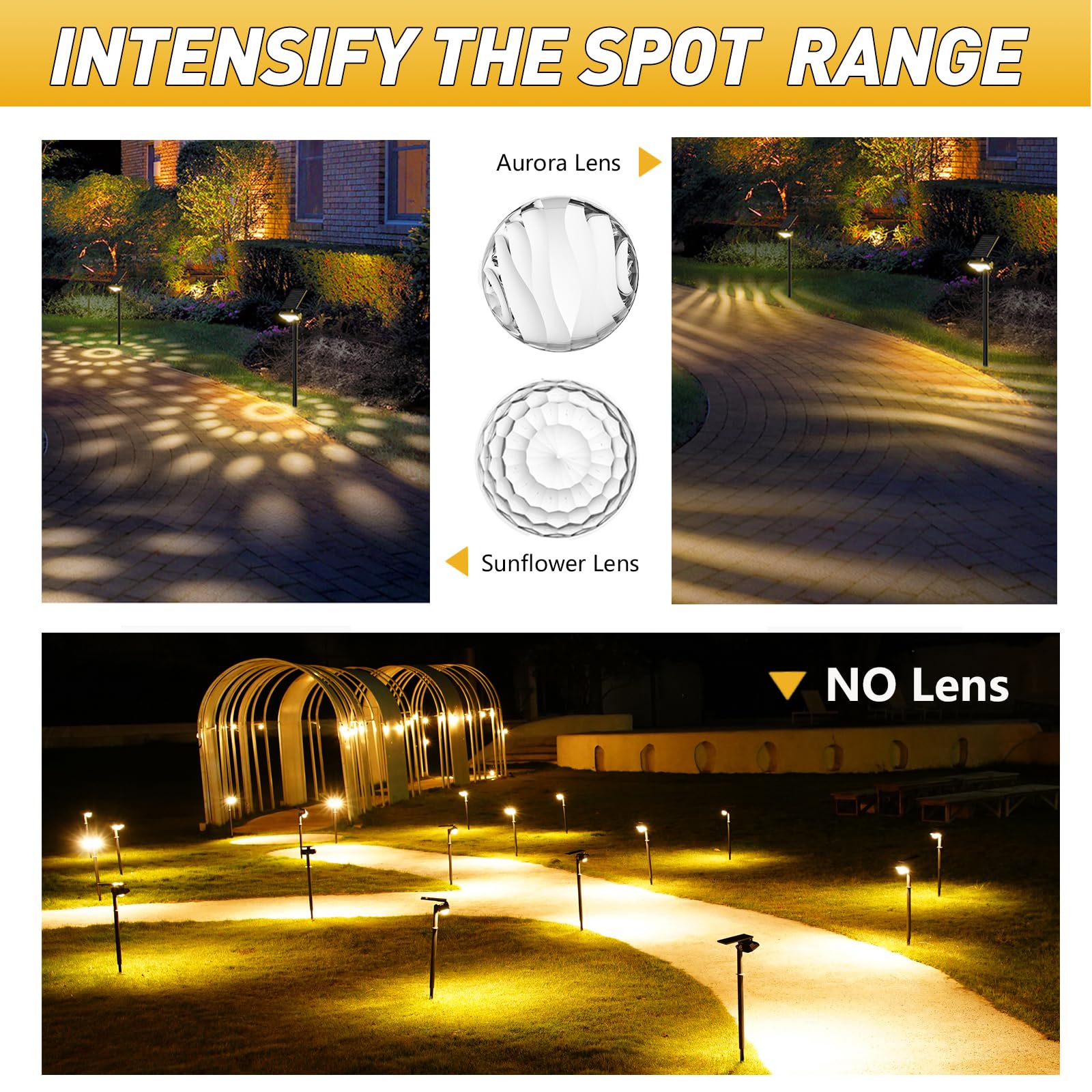 Quntis Super Bright Solar Spotlights. 26+1 LED 3 Warm Lighting Modes. 2 in 1 Adjustable Landscape Lights for Garden and Yard - Image 8