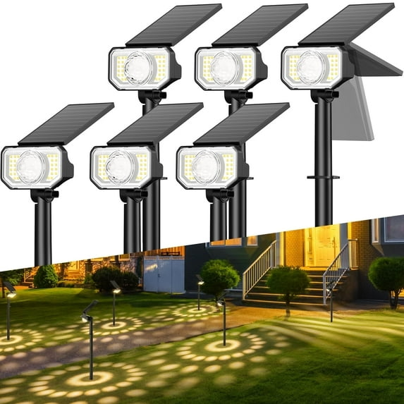 Quntis Super Bright Solar Spotlights. 26+1 LED 3 Warm Lighting Modes. 2 in 1 Adjustable Landscape Lights for Garden and Yard - Image 9