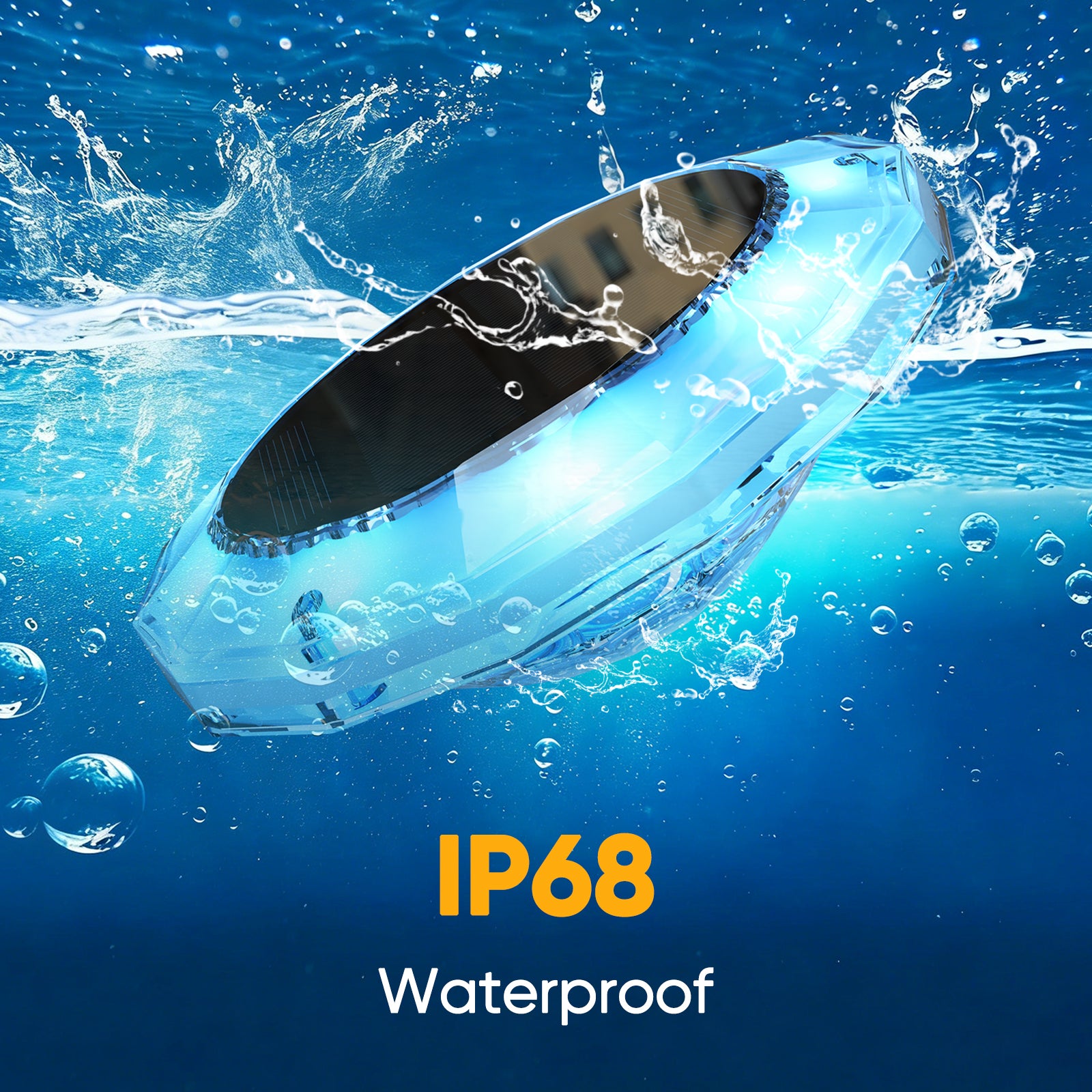 Quntis 6 Solar Floating Pool Lights. IP68 Waterproof RGB Changing Screen Lamps with Remote - Image 3