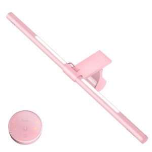Quntis Monitor Light Bar Glow 41 cm (16.1 inch) Pink. with Wireless Remote Eye Care No Glare. Stepless Dimming Modern Desktop Aesthetic. Ideal Gift for Girls