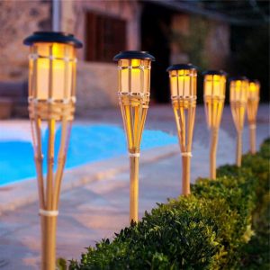 Quntis Flickering Flame Solar Torch Lights. Decorative Dancing Flame IP65 Waterproof Lighting for Outdoor Path and Yard